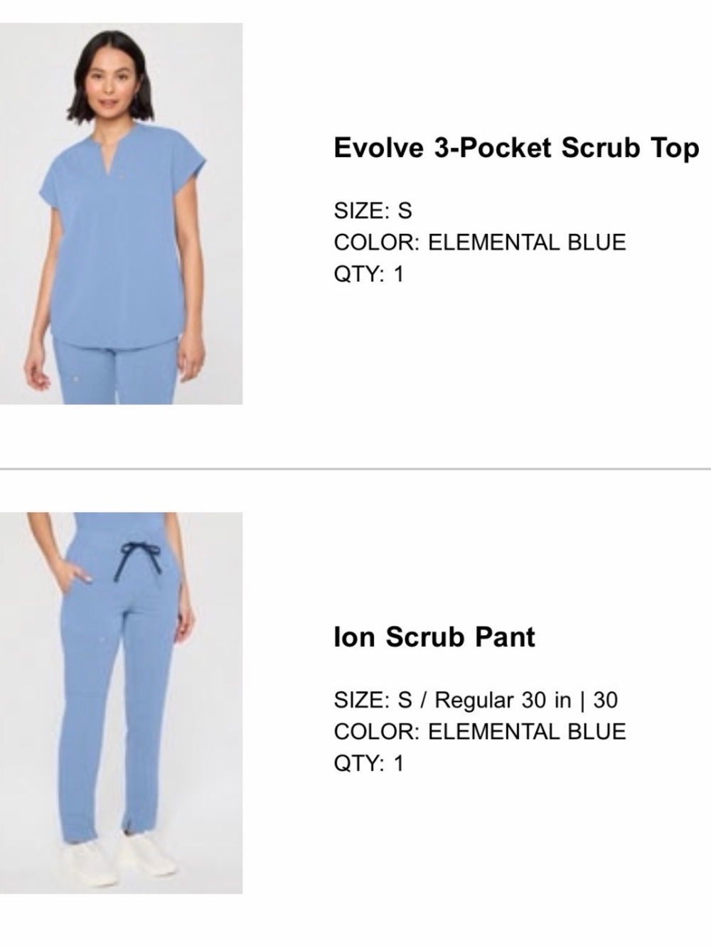 Fabletics Scrub Set - Small